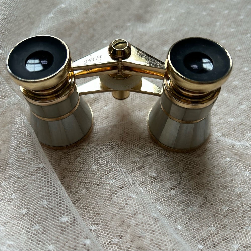 SWIFT GOLD AND GRAY OPERA GLASSES, VINTAGE 1980s, LIKE NEW CONDITION!🎟️ - Picture 8 of 14